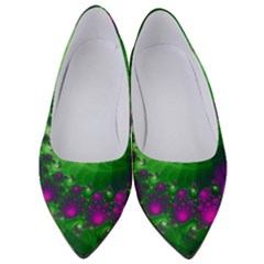 Fractal Spiral Purple Art Green Art Women s Low Heels by Proyonanggan