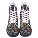 Multicolored Doodle Abstract Colorful Multi Colored Women s High-Top Canvas Sneakers View1