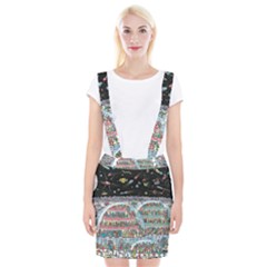 Abstract Painting Space Cartoon Braces Suspender Skirt by Grandong