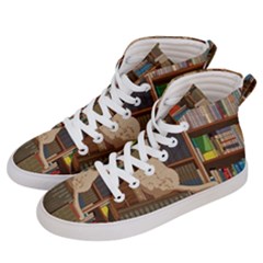 Library Aesthetic Men s Hi-top Skate Sneakers by Sarkoni