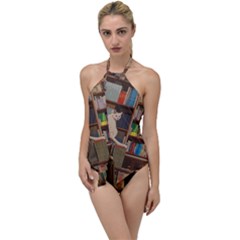 Library Aesthetic Go With The Flow One Piece Swimsuit by Sarkoni