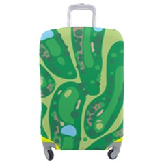 Golf Course Par Golf Course Green Luggage Cover (medium) by Sarkoni
