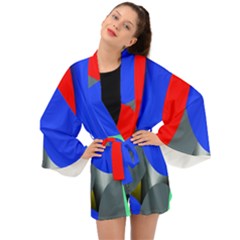 Abstract Circles, Art, Colorful, Colors, Desenho, Modern Long Sleeve Kimono by nateshop