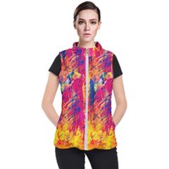 Abstract Design Calorful Women s Puffer Vest by nateshop