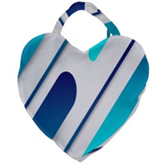 Abstract, Desenho, Flat, Google, Material Giant Heart Shaped Tote by nateshop
