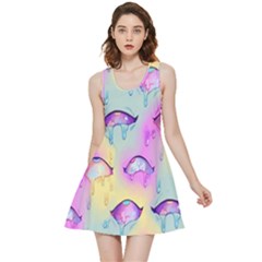 Ahegao, Anime, Pink Inside Out Reversible Sleeveless Dress by nateshop