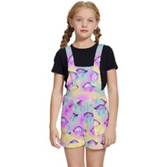 Ahegao, Anime, Pink Kids  Short Overalls by nateshop