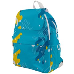 Blue Yellow Abstraction, Creative Backgroun Top Flap Backpack by nateshop