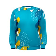 Blue Yellow Abstraction, Creative Backgroun Women s Sweatshirt by nateshop