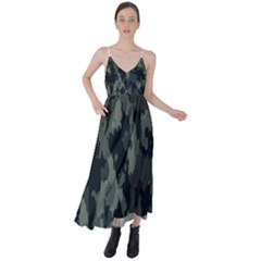 Comouflage,army Tie Back Maxi Dress by nateshop
