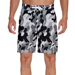 Dark Camouflage, Military Camouflage, Dark Backgrounds Men s Beach Shorts