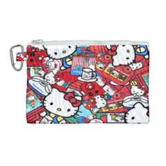 Hello-kitty-61 Canvas Cosmetic Bag (large) by nateshop