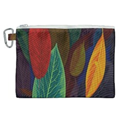 Leaves, Colorful, Desenho, Falling, Canvas Cosmetic Bag (xl) by nateshop