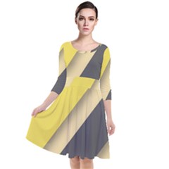 Minimalist, Abstract, Android, Background, Desenho Quarter Sleeve Waist Band Dress by nateshop