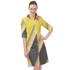 Minimalist, Abstract, Android, Background, Desenho Long Sleeve Mini Shirt Dress by nateshop