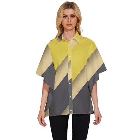 Minimalist, Abstract, Android, Background, Desenho Women s Batwing Button Up Shirt by nateshop