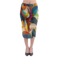 Pattern Calorful Midi Pencil Skirt by nateshop