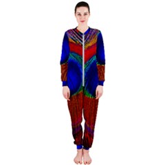 Peacock-feathers,blue 1 Onepiece Jumpsuit (ladies) by nateshop