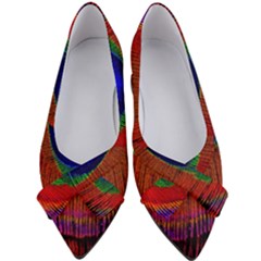 Peacock-feathers,blue 1 Women s Bow Heels by nateshop