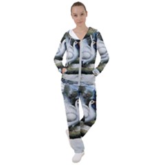 Canvas Oil Painting Two Peacock Women s Tracksuit by Grandong