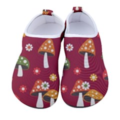 Woodland Mushroom And Daisy Seamless Pattern Women s Sock-style Water Shoes