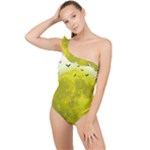 Happy Halloween Frilly One Shoulder Swimsuit
