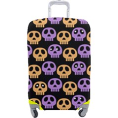 Halloween Skull Pattern Luggage Cover (large) by Ndabl3x