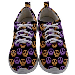 Halloween Skull Pattern Mens Athletic Shoes by Ndabl3x