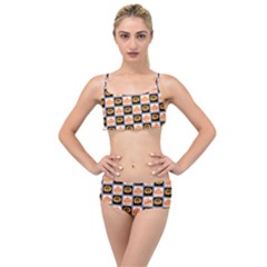 Chess Halloween Pattern Layered Top Bikini Set by Ndabl3x
