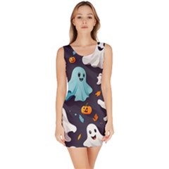 Ghost Pumpkin Scary Bodycon Dress by Ndabl3x