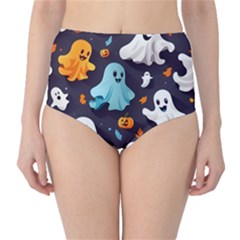 Ghost Pumpkin Scary Classic High-waist Bikini Bottoms by Ndabl3x