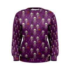 Skull Halloween Pattern Women s Sweatshirt by Ndabl3x