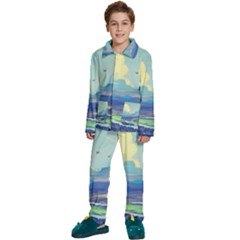 Digital Art Fantasy Landscape Kids  Long Sleeve Velvet Pajamas Set by uniart180623