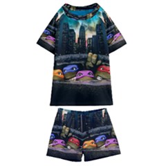 Teenage Mutant Ninja Turtles Leonardo Raphael Michelangelo Donatello Kids  Swim T-shirt And Shorts Set by Sarkoni