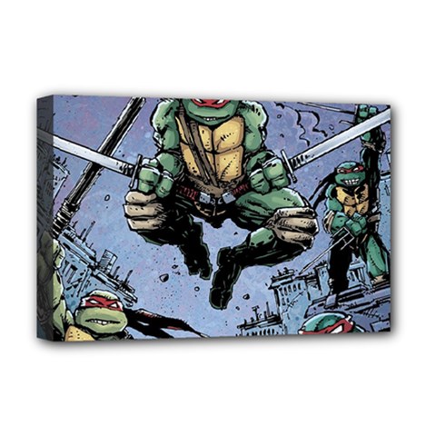 Teenage Mutant Ninja Turtles Comics Deluxe Canvas 18  X 12  (stretched) by Sarkoni