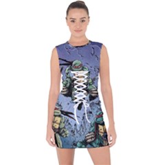 Teenage Mutant Ninja Turtles Comics Lace Up Front Bodycon Dress by Sarkoni