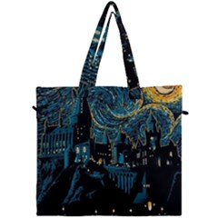 Hogwarts Starry Night Van Gogh Canvas Travel Bag by Sarkoni