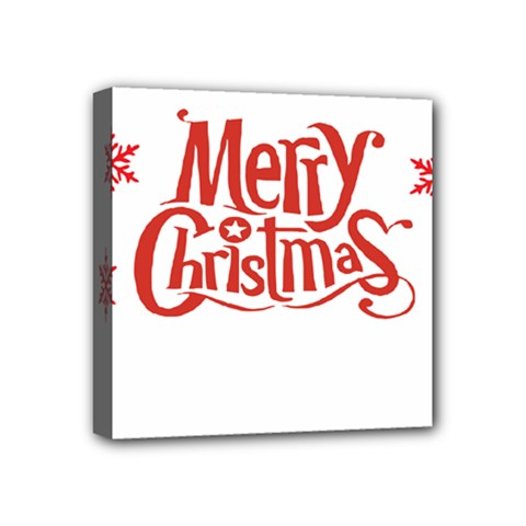 Merry Christmas Mini Canvas 4  X 4  (stretched) by designerey