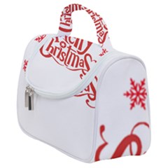Merry Christmas Satchel Handbag by designerey