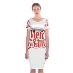 Merry Christmas Classic Short Sleeve Midi Dress by designerey