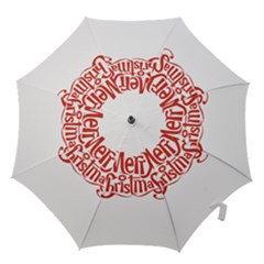 Merry Christmas Hook Handle Umbrellas (medium) by designerey