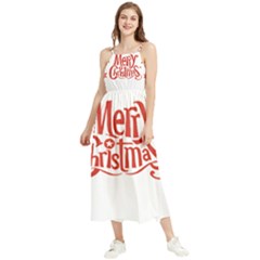 Merry Christmas Boho Sleeveless Summer Dress by designerey