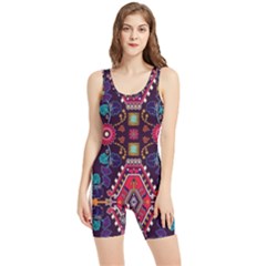Pattern Ornament Motif Colorful Texture Women s Wrestling Singlet by Grandong
