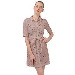 Punkte Belted Shirt Dress by zappwaits