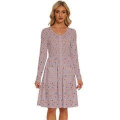 Punkte Long Sleeve Dress With Pocket by zappwaits