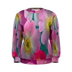 Pink Neon Flowers, Flower Women s Sweatshirt by nateshop