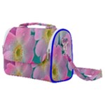 Pink Neon Flowers, Flower Satchel Shoulder Bag