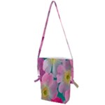 Pink Neon Flowers, Flower Folding Shoulder Bag