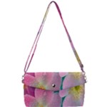 Pink Neon Flowers, Flower Removable Strap Clutch Bag