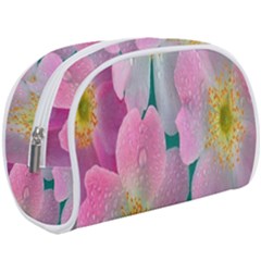 Pink Neon Flowers, Flower Make Up Case (large) by nateshop